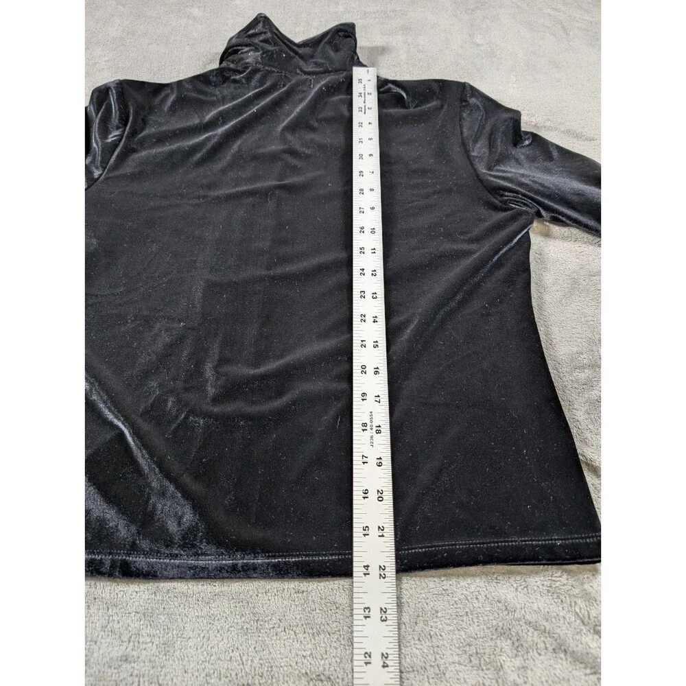 Vintage J Crew Velvet Track Jacket Womens XL Black Velour Zip Up 90s Bomber